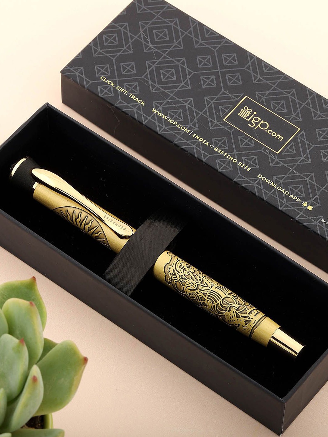 

IGP Lord Ganesha Engraved Ball Pen, Yellow