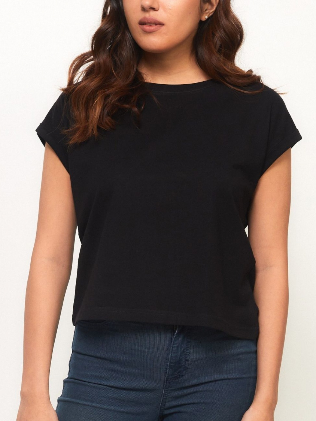 

Creatures of Habit Women Pima Boxy Fit T-Shirt, Black