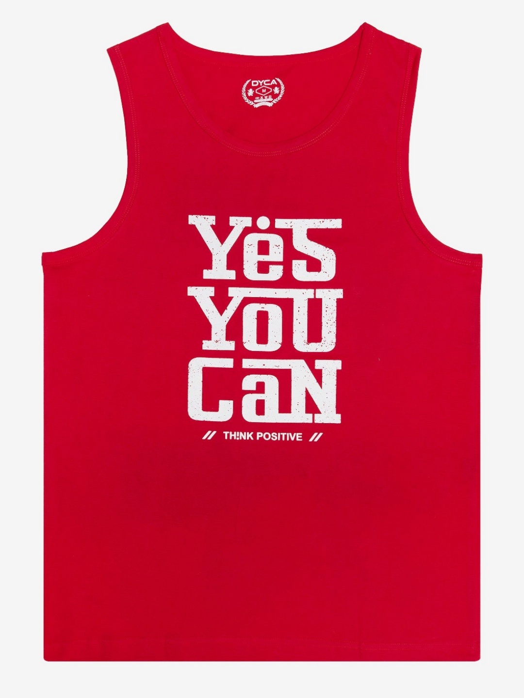 

DYCA Men Typography Printed Applique T-shirt, Red