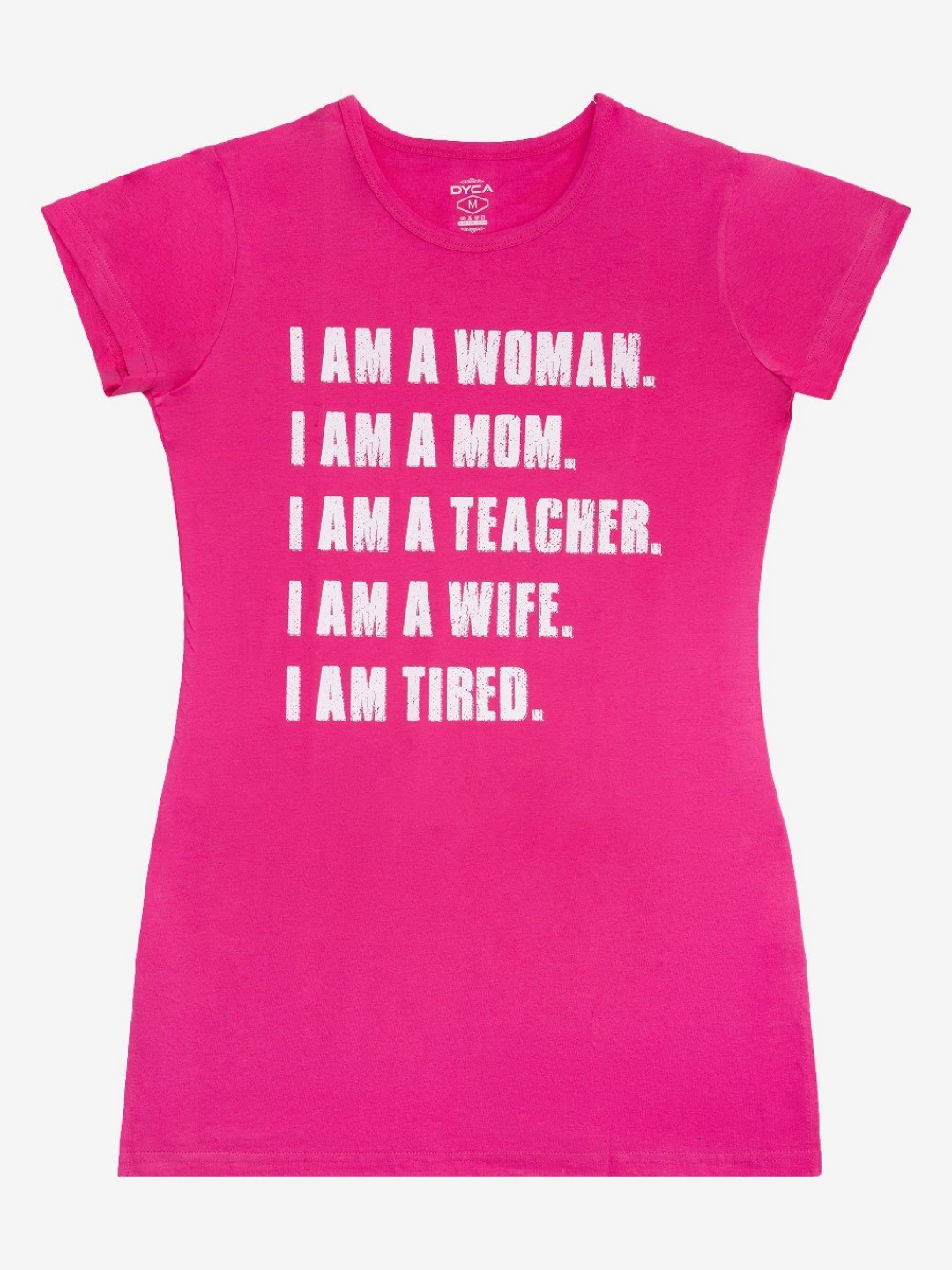 

DYCA Women Typography Printed T-shirt, Fuchsia