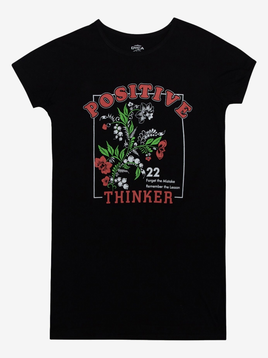 

DYCA Women Printed T-shirt, Black