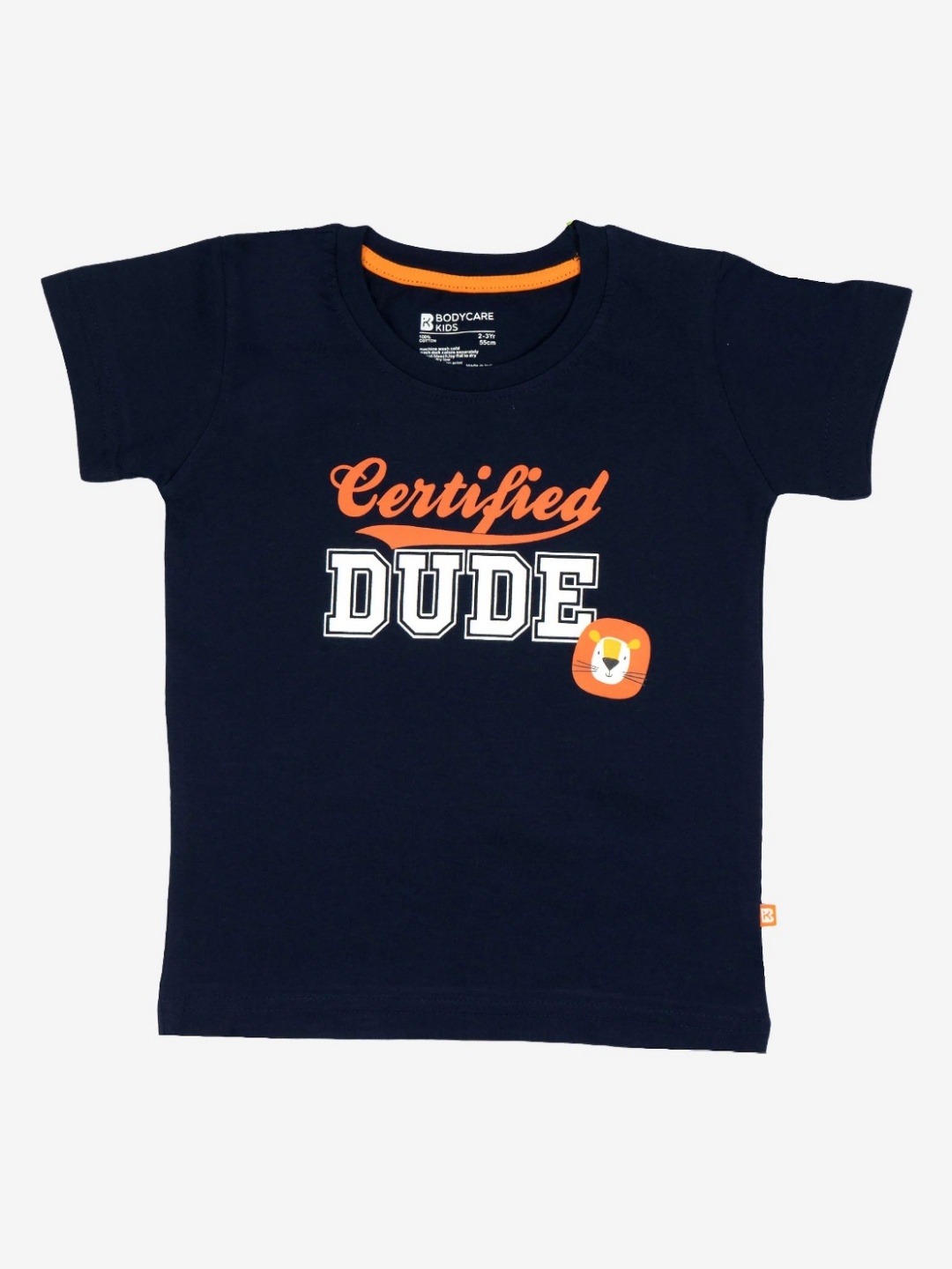 

Bodycare Boys Typography Printed Applique T-shirt, Navy blue