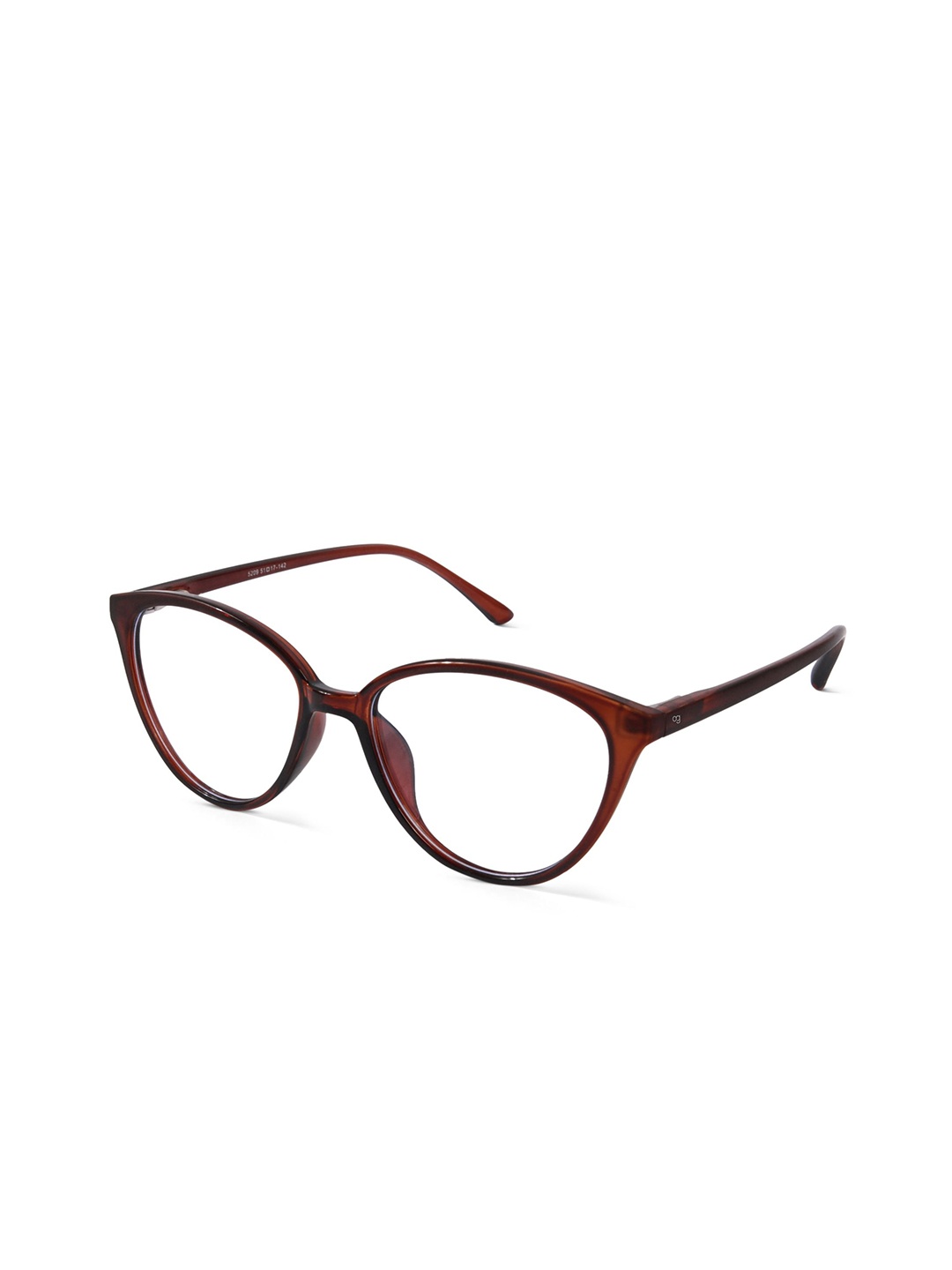 

Woggles Unisex Full Rim Cateye Frames, Brown