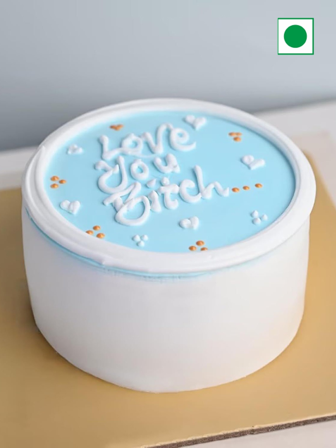 

Floweraura Chocolate Flavour Round Eggless Mini Cake -300 g, White