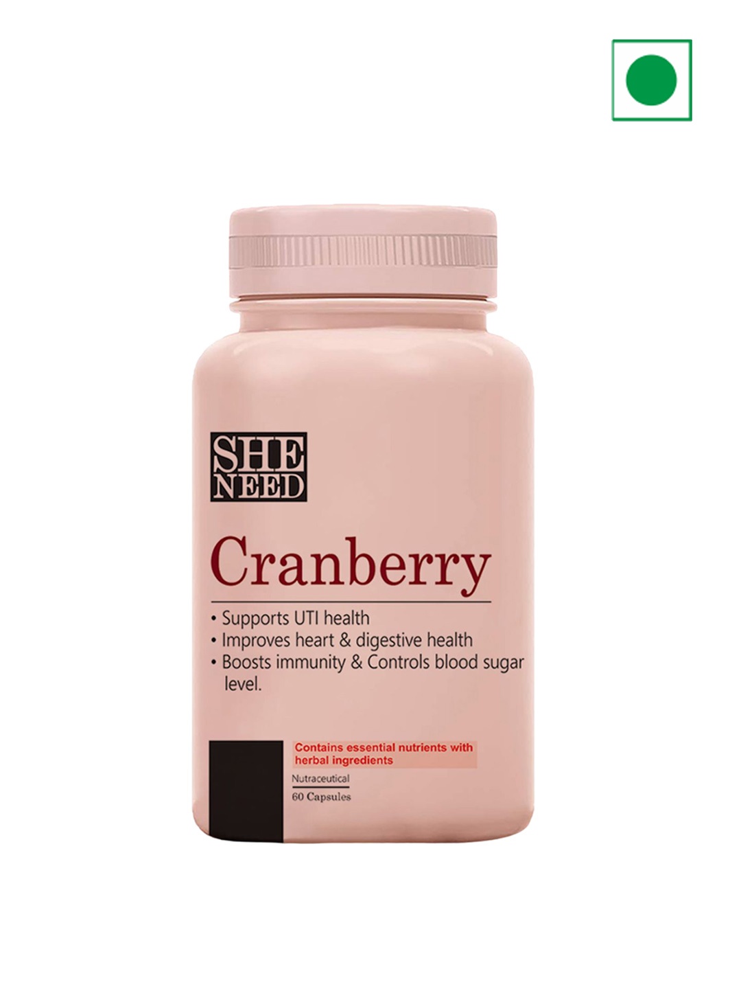 

SHENEED Cranberry Supplements Supports UTI & Digestive Health - 60 Capsules, Pink