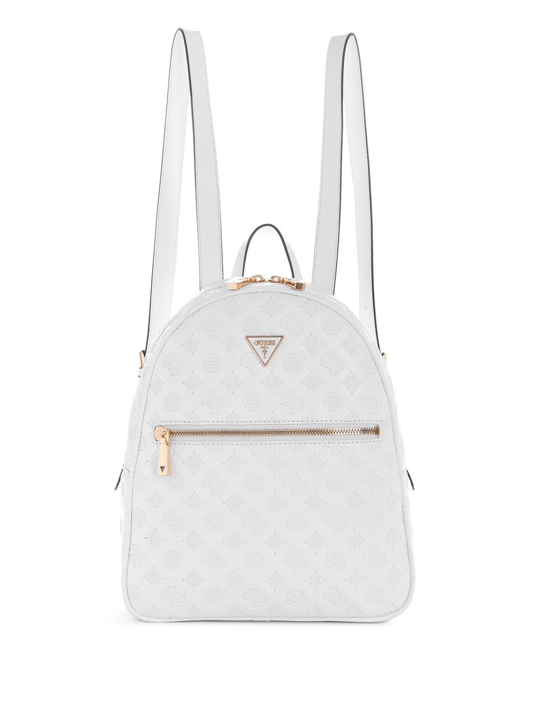 

GUESS Women Textured Non-Padded Backpack, White