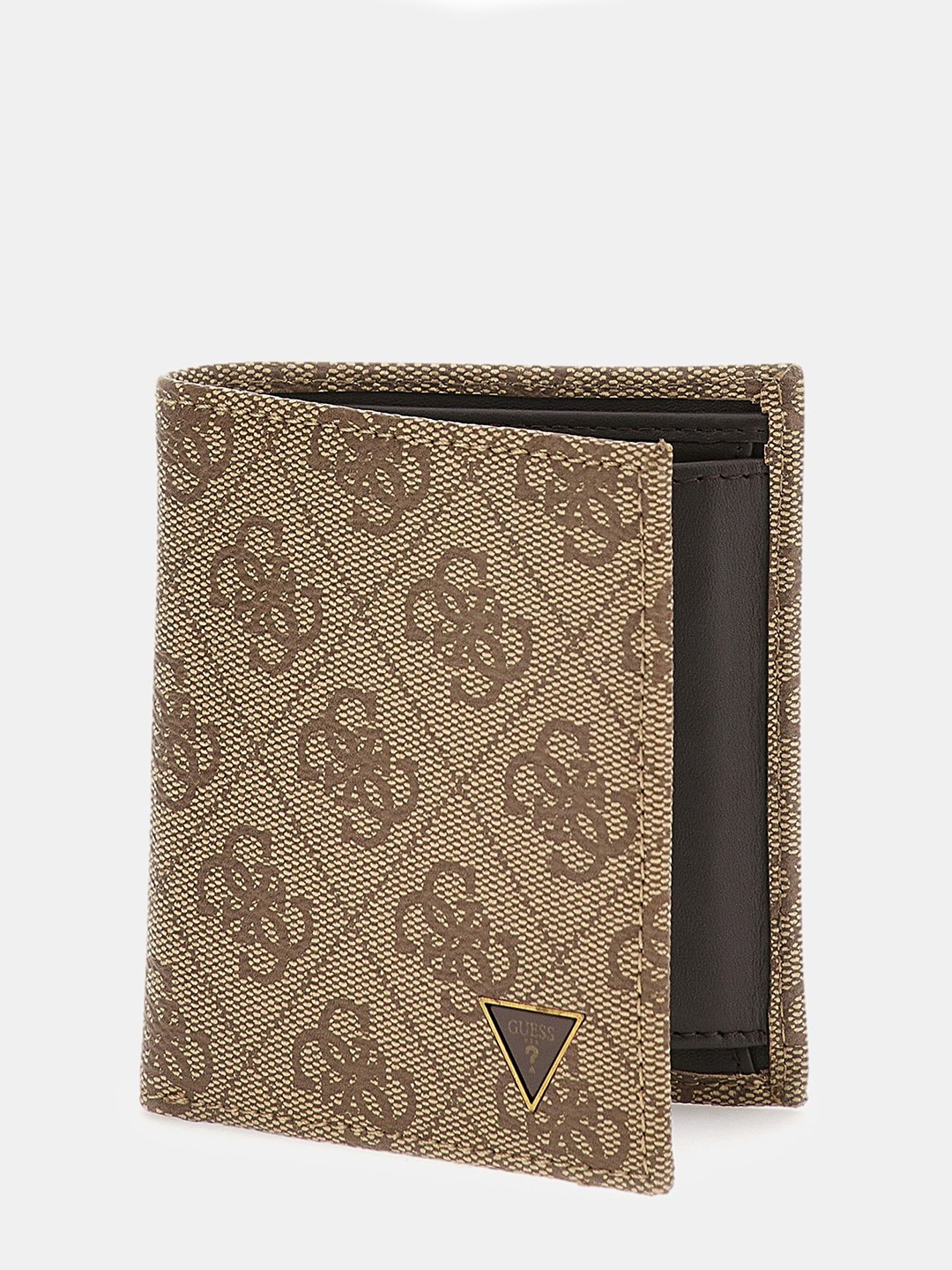

GUESS Men Printed PU Two Fold Wallet, Cream