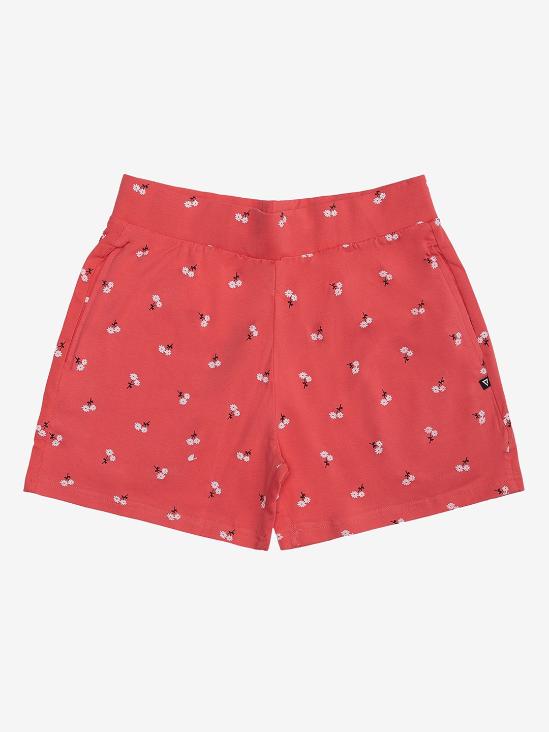 

PROTEENS Women Floral Printed Mid-Rise Shorts, Red