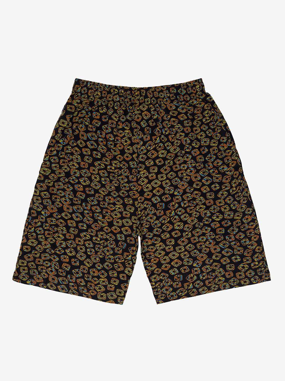 

DYCA Men Printed Cotton Shorts, Black