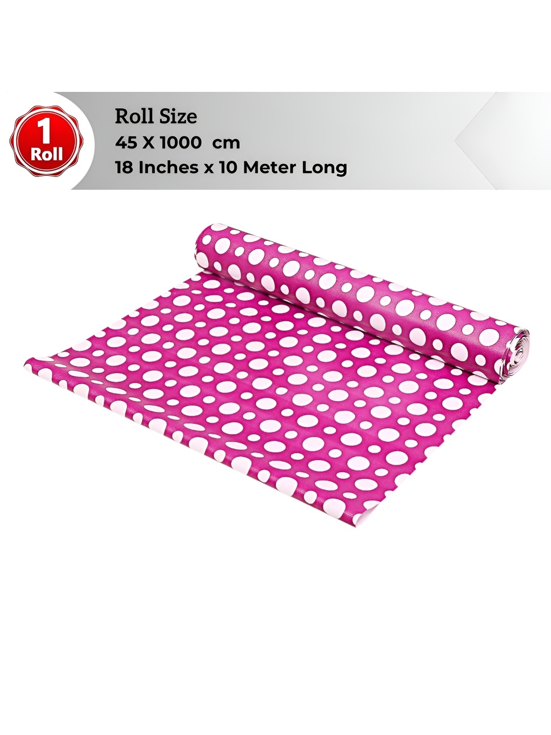 

LooMantha Pink & White Printed Water Resistant Shelf Liner Organisers