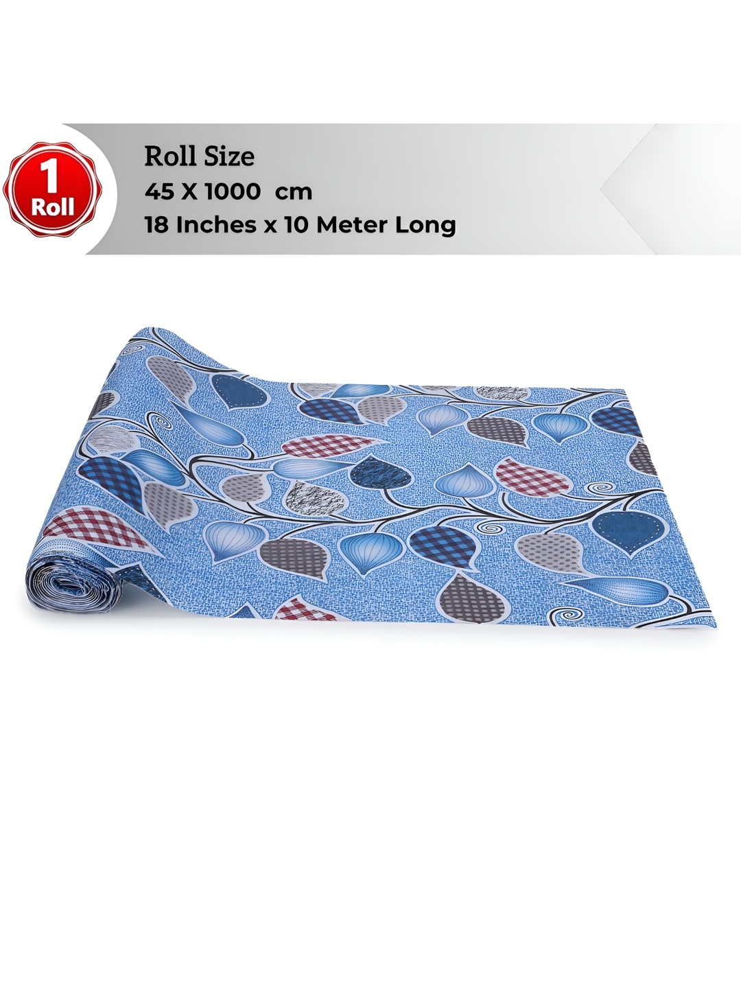

LooMantha Blue & White Floral Printed Water Resistant Shelf Liner Organisers
