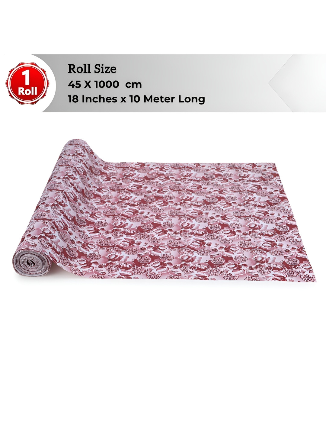 

LooMantha Pink & White Floral Printed Water Resistant Shelf Liner Organisers