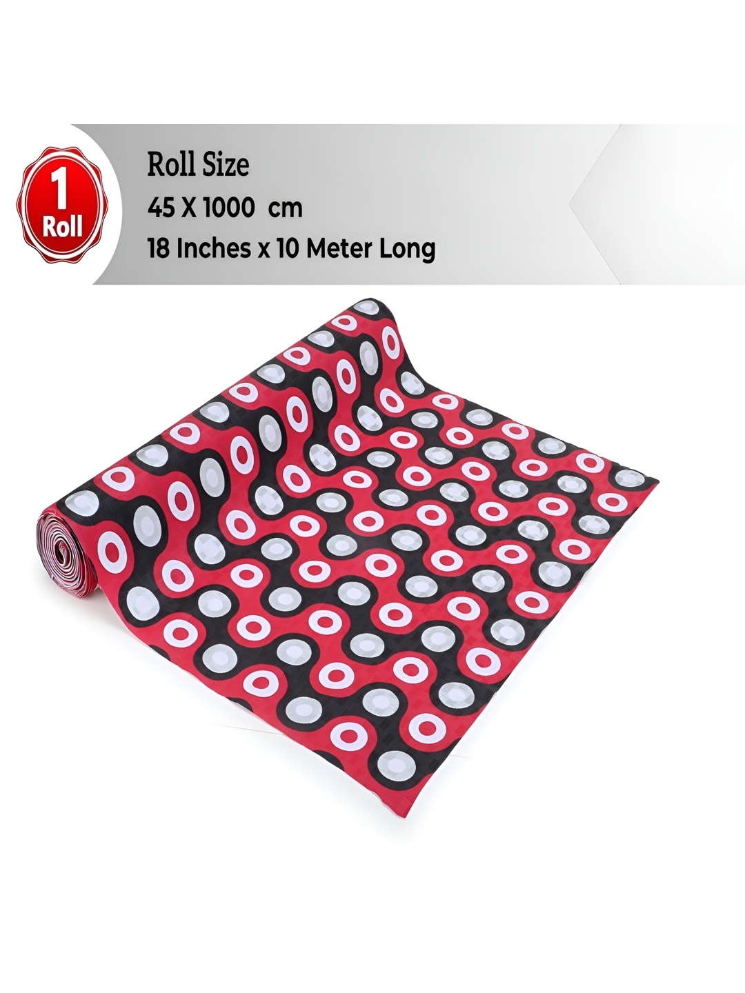 

LooMantha Red & White Printed Water Resistant Shelf Liner Organisers