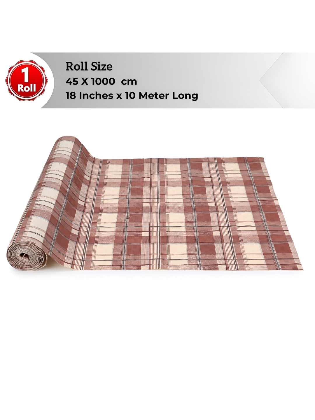 

LooMantha Brown & Red Printed Water Resistant Shelf Liner Organisers