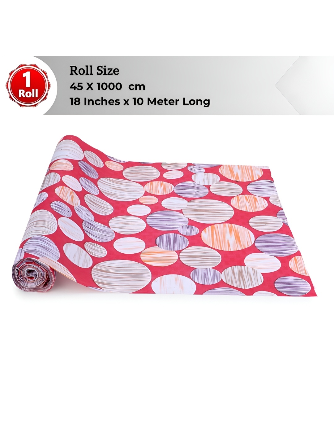 

LooMantha Pink & Grey Printed Water Resistant Shelf Liner Organisers