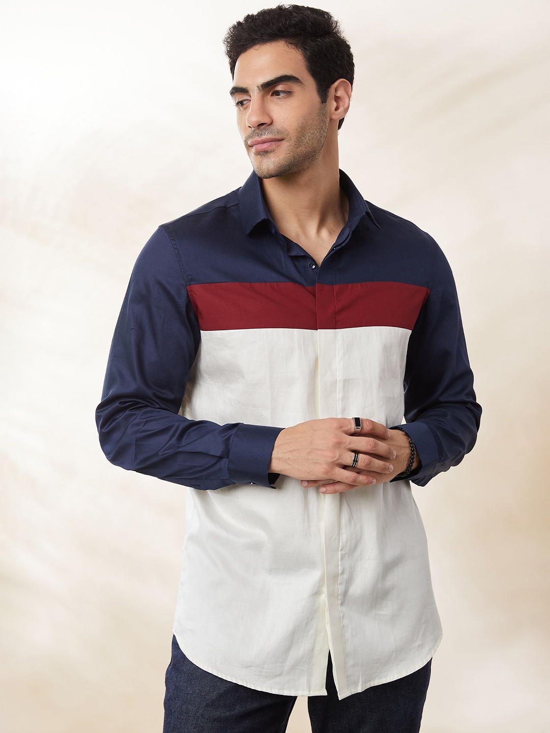 

SEVENDC Men Premium Opaque Casual Shirt, White