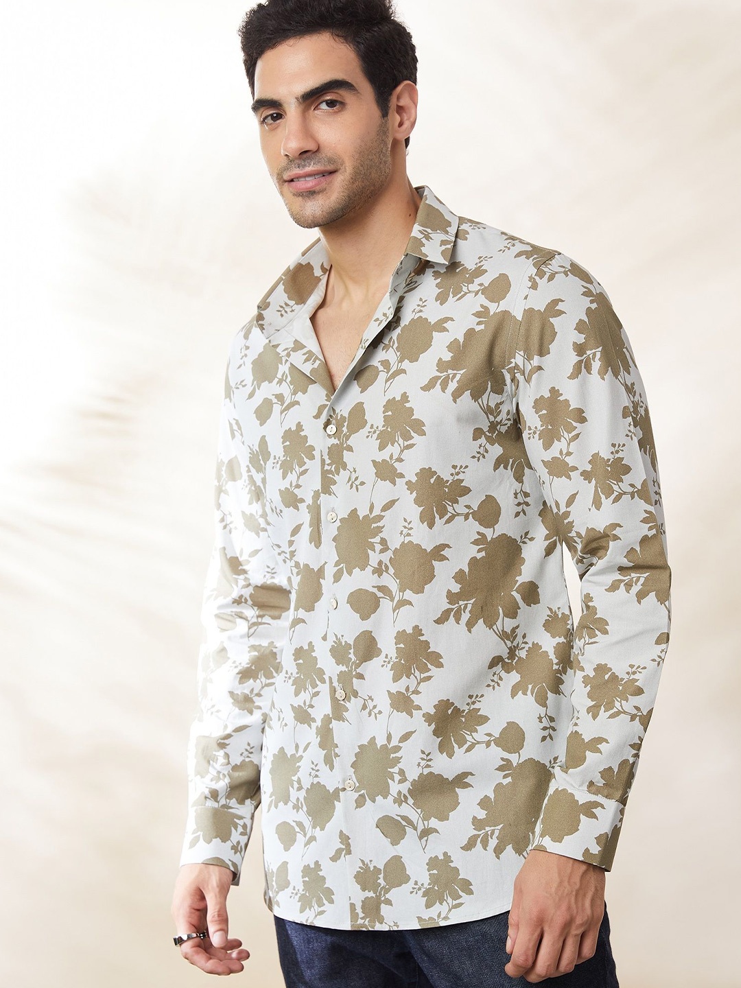 

SEVENDC Men Premium Floral Printed Opaque Casual Shirt, Multi