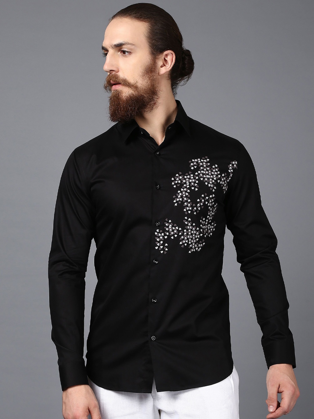 

SEVENDC Men Solid Premium Opaque Casual Shirt, Black