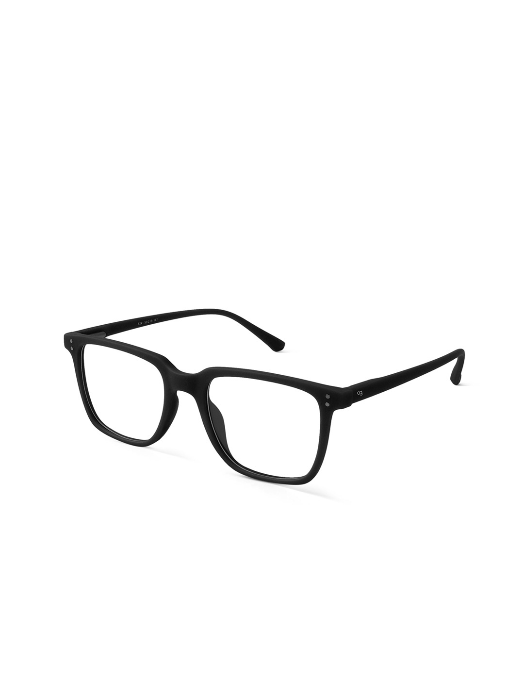 

Woggles Unisex Full Rim Square Frames, Black