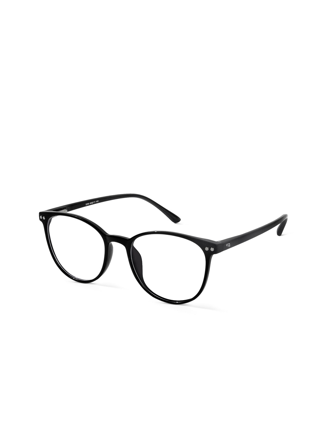 

Woggles Unisex Full Rim Round Frames, Black