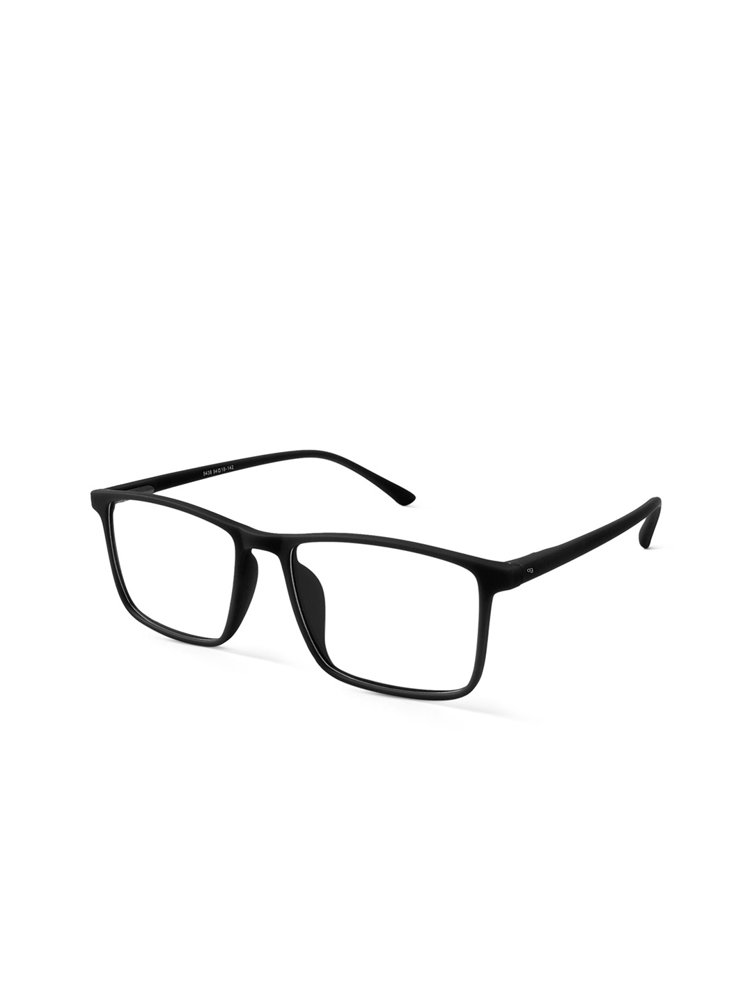 

Woggles Unisex Full Rim Rectangle Frames, Black