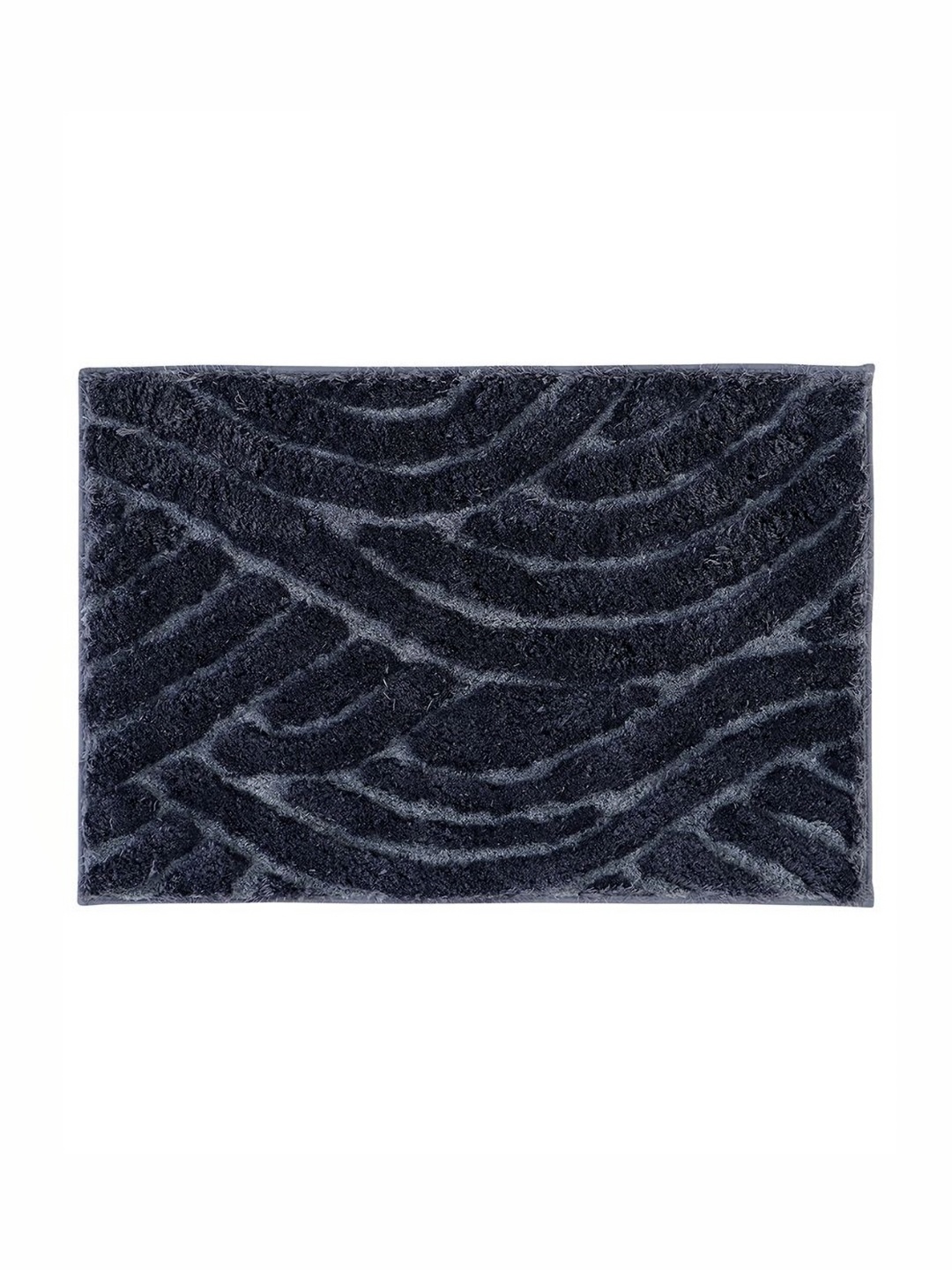 

Pano Desert Charcoal Grey Self Design1800 GSM Microfiber Tufted Anti Skid Bath Rug