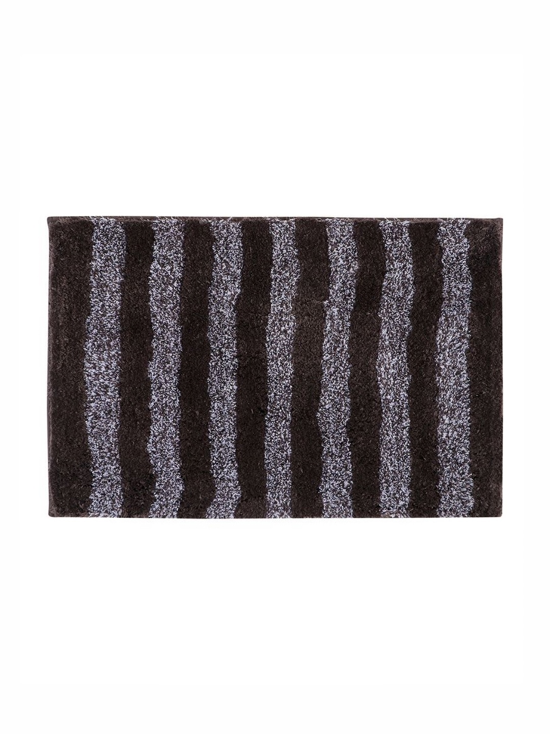 

Pano Melbourne Brown & Grey Striped 1800 GSM Tufted Rectangular Anti Skid Bath Rug