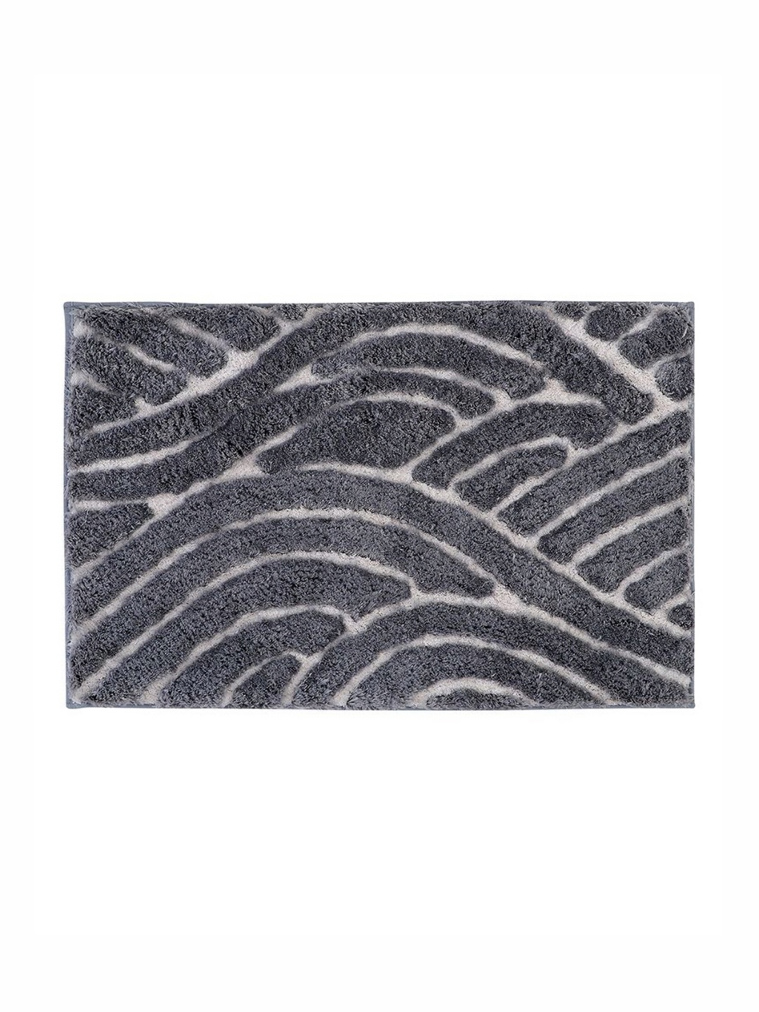 

Pano Desert Grey Abstract 1800 GSM Microfiber Tufted Rectangular Anti Skid Bath Rug