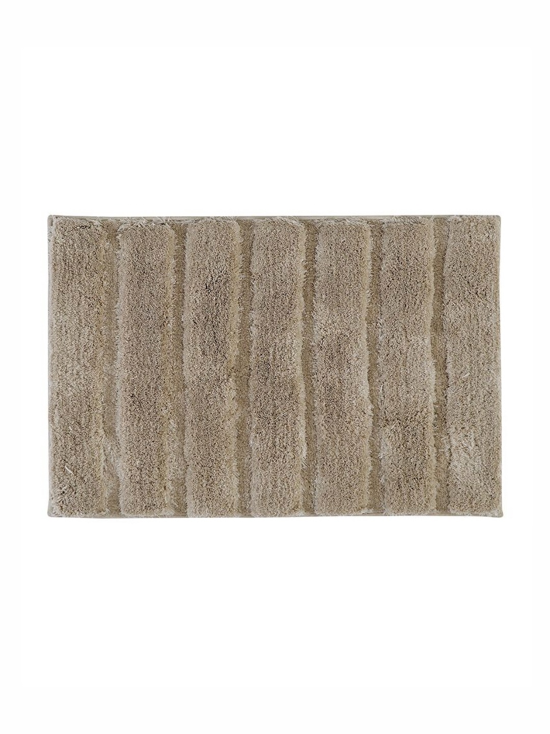 

Pano Sydney Beige Striped 1800 GSM Microfiber Tufted Rectangular Anti Skid Bath Rug