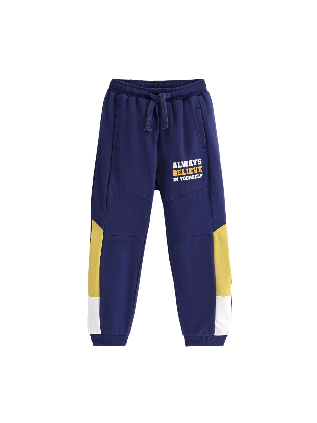 

Honeyhap Boys Printed Pure Cotton Joggers, Navy blue