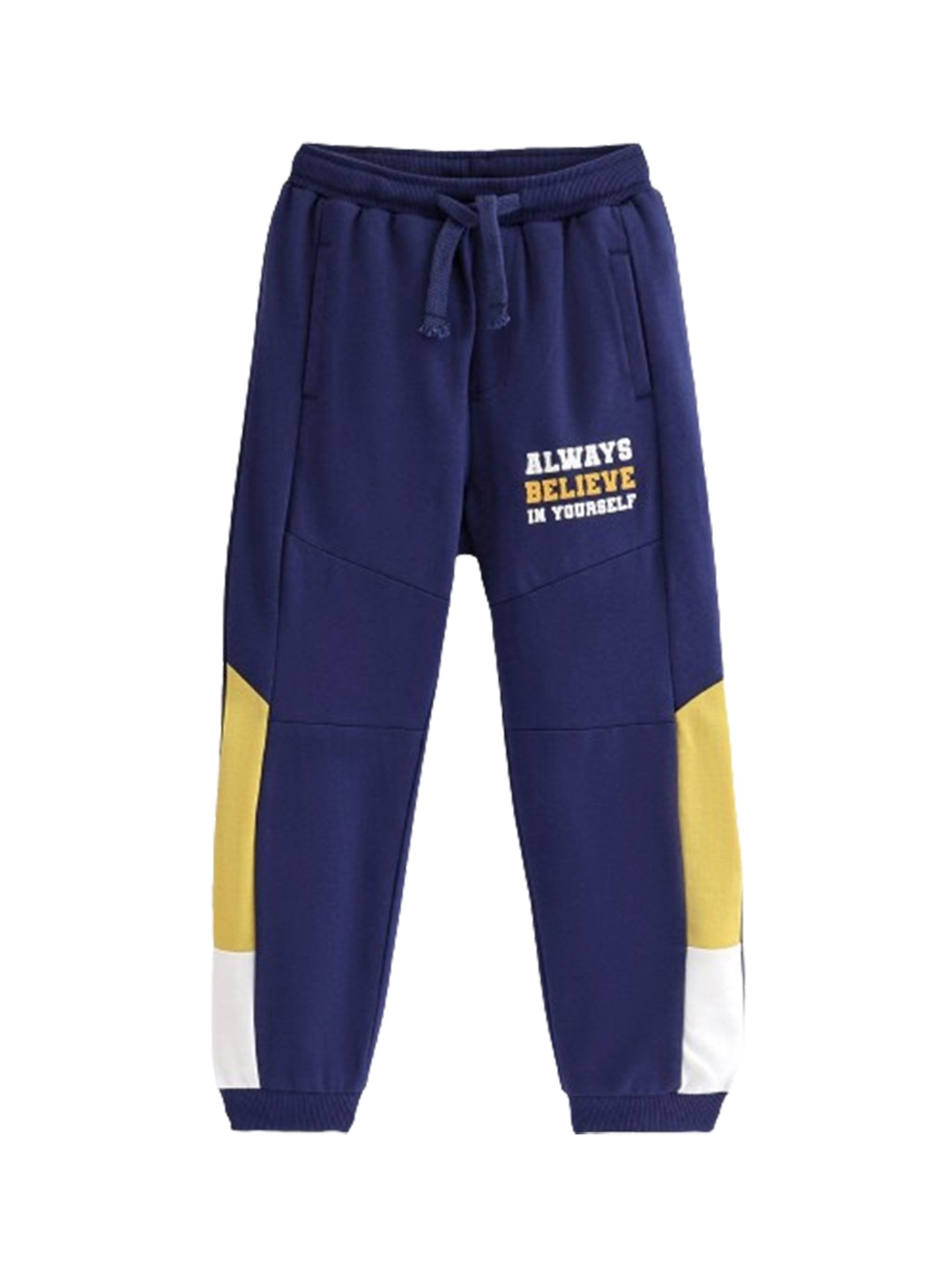 

Honeyhap Boys Printed Pure Cotton Joggers, Navy blue