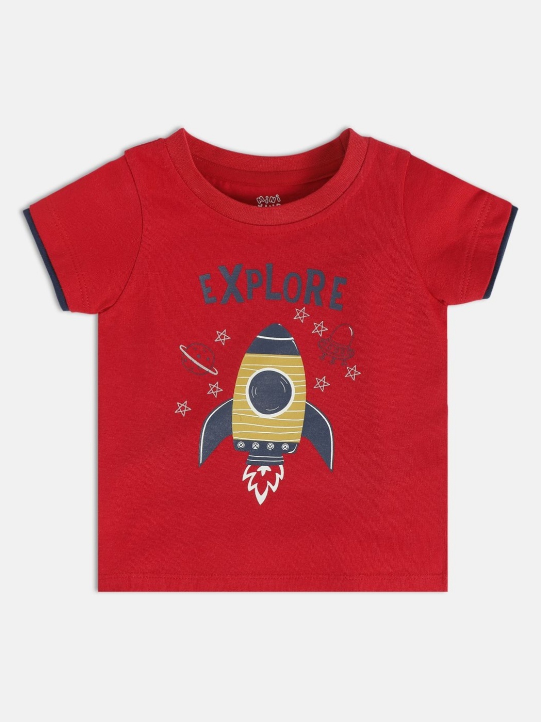 

MINI KLUB Boys Typography Printed T-shirt, Red