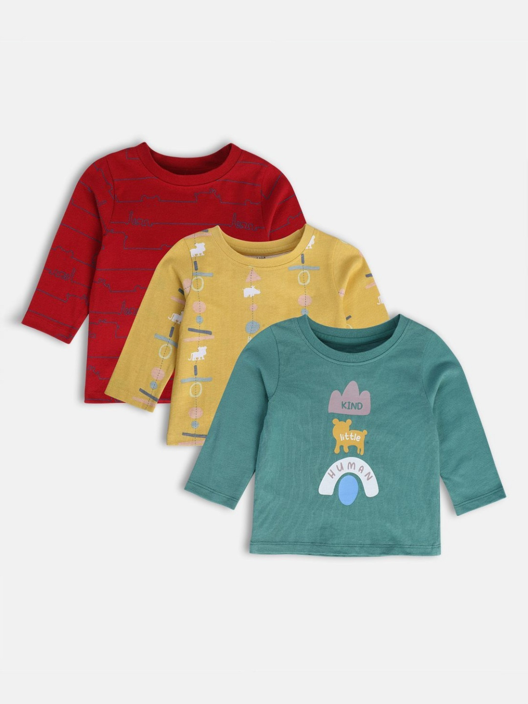 

MINI KLUB Boys 2 Printed T-shirt, Yellow