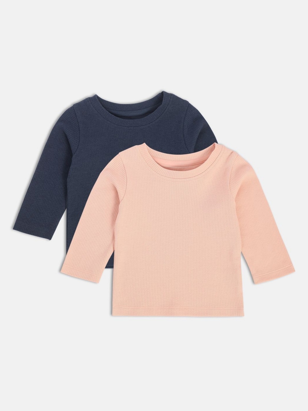 

MINI KLUB Kids Pack Of 2 Solid T-shirt, Peach