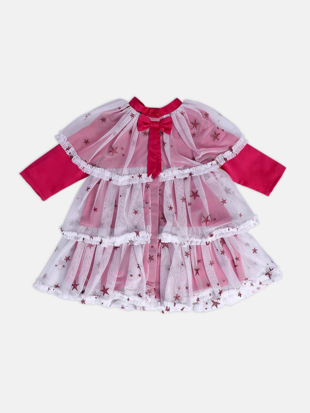 

MINI KLUB Girls Print A-Line Dress, Pink