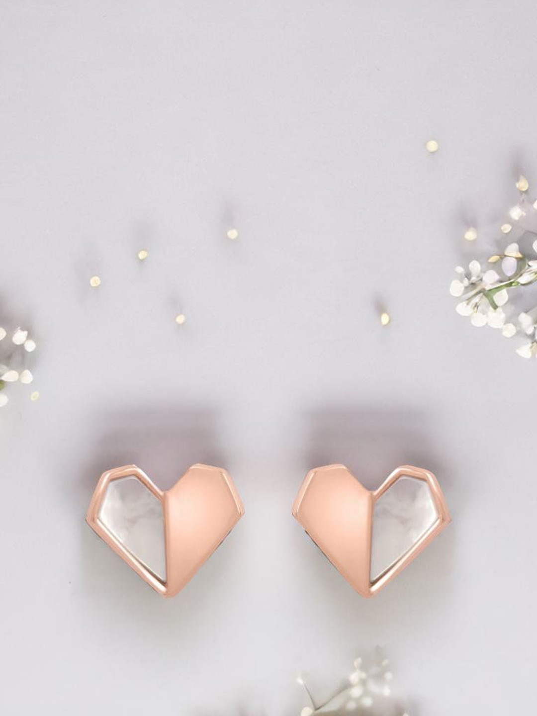 

Zavya 925 Sterling Silver Rose Gold-Plated Studs Earrings