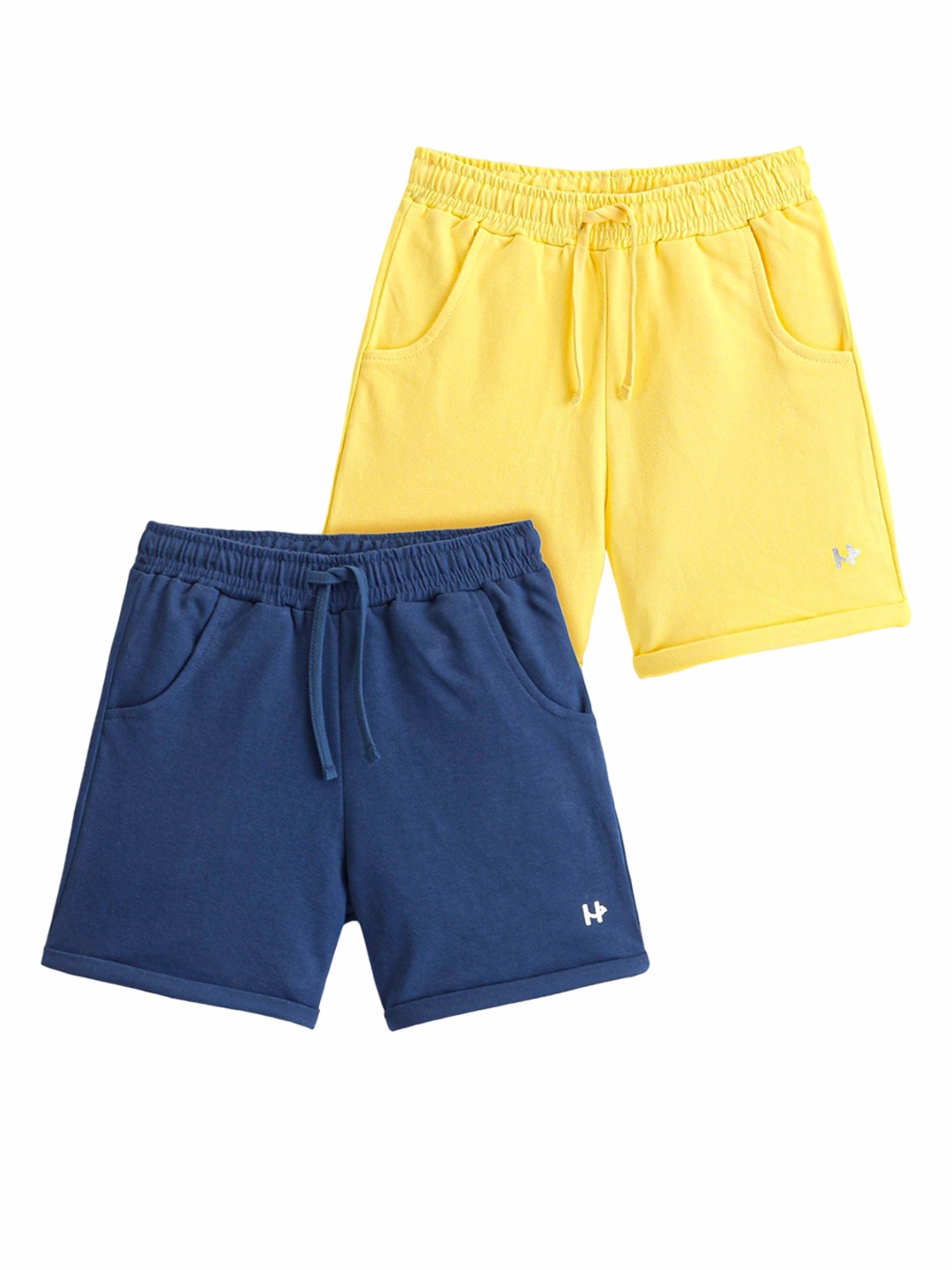 

Honeyhap Girls Pack OF 2 Cotton Outdoor Shorts, Yellow
