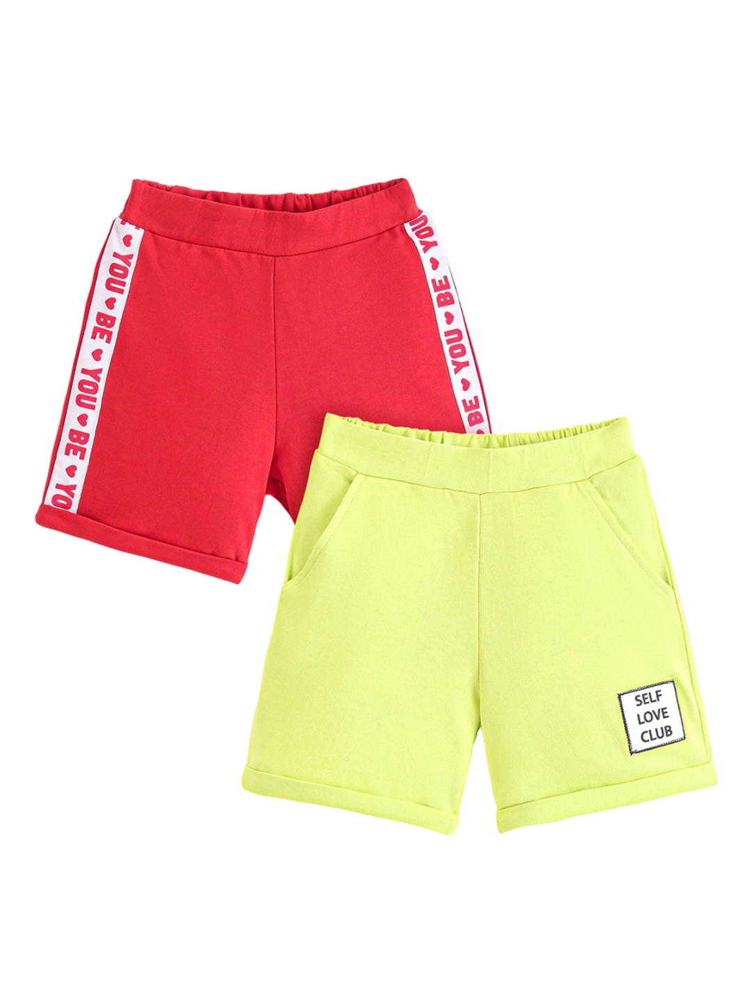 

Honeyhap Girls Pack Of 2 Regular Fit Outdoor Shorts, Red