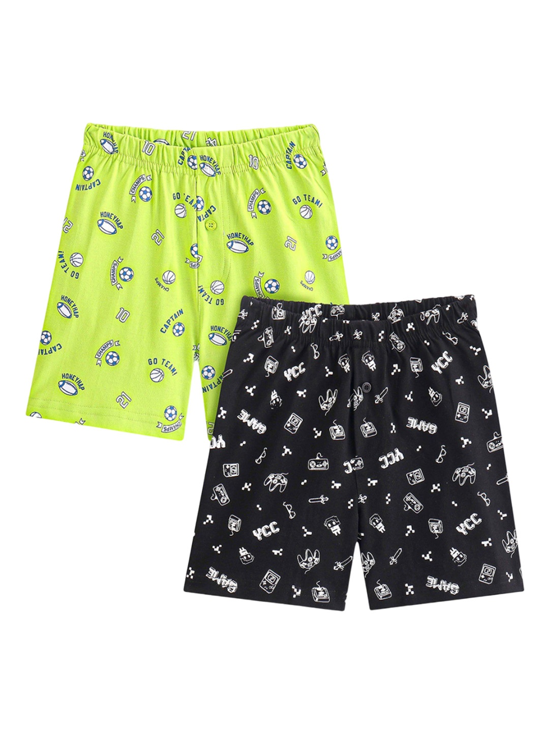 

Honeyhap Boys Printed Regular Fit Outdoor Shorts, Black