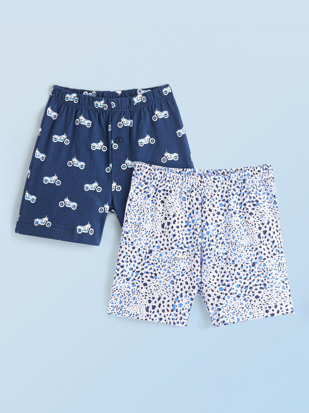 

Honeyhap Boys Pack Of 2 Conversational Printed Boxers 15997314, Navy blue