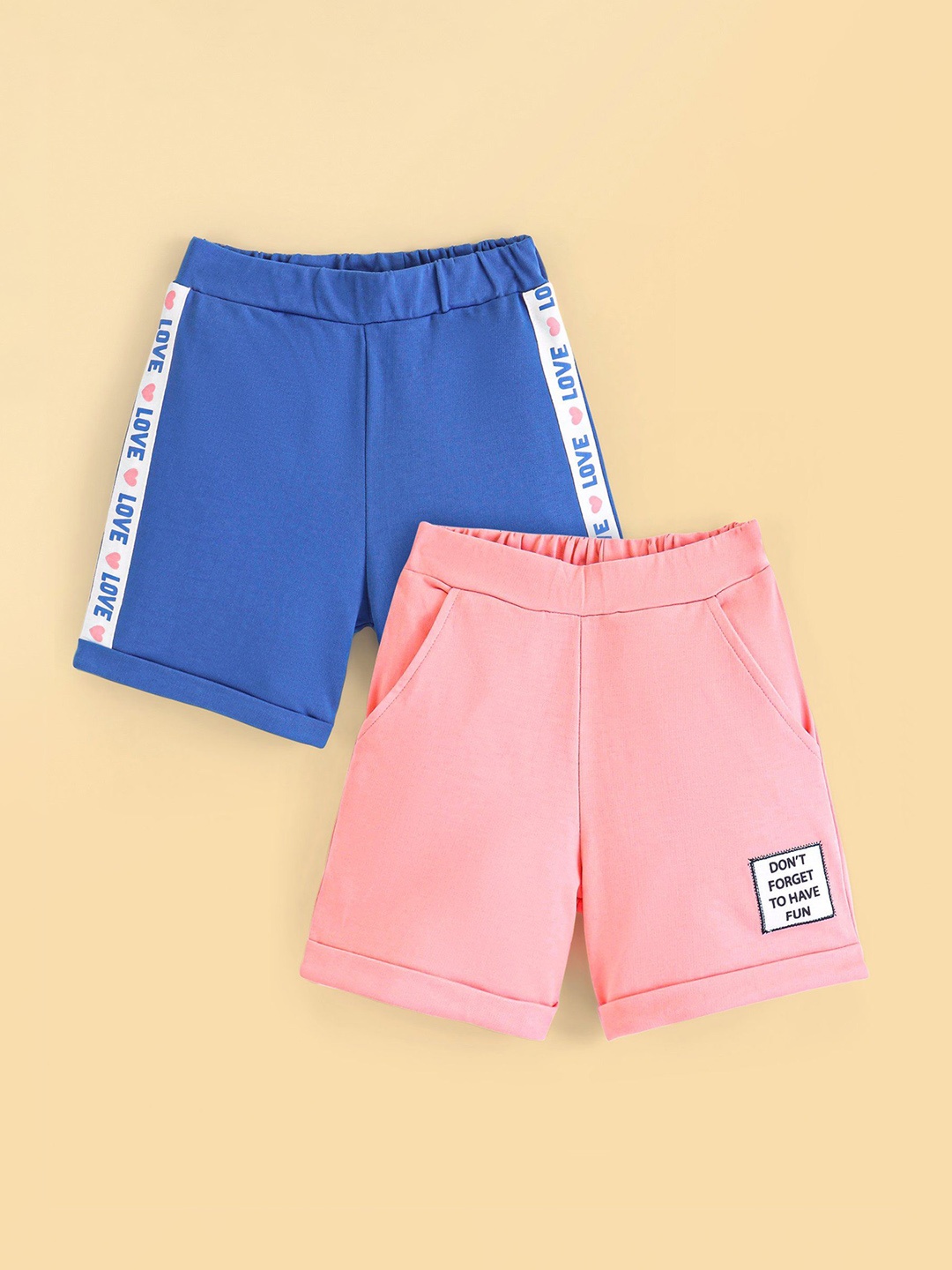 

Honeyhap Pack Of 2 Girls Outdoor Sports Shorts, Blue