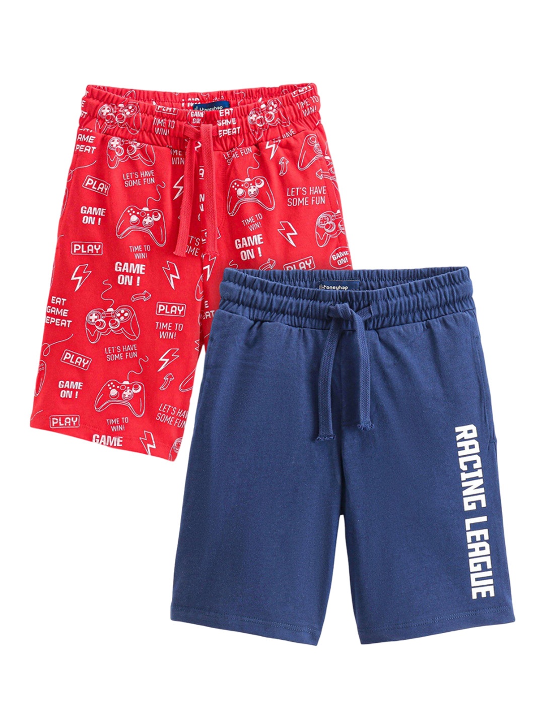 

Honeyhap Pack OF 2 Boys Outdoor Sport Regular Fit Shorts, Navy blue