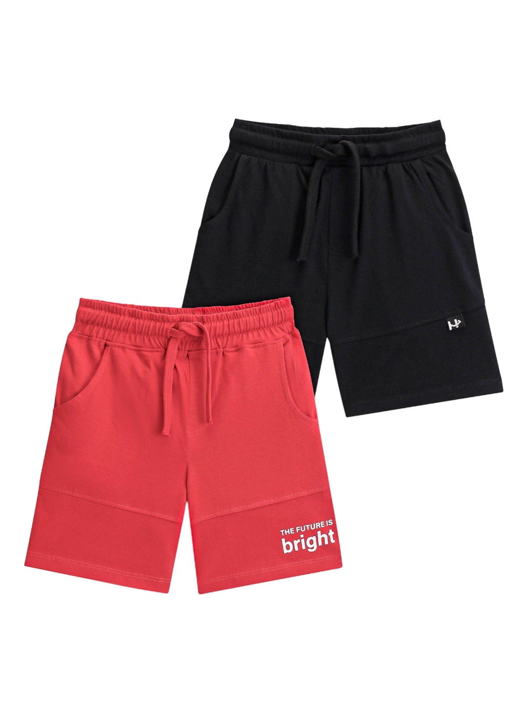 

Honeyhap Pack Of 2 Boys Printed Outdoor Shorts, Red