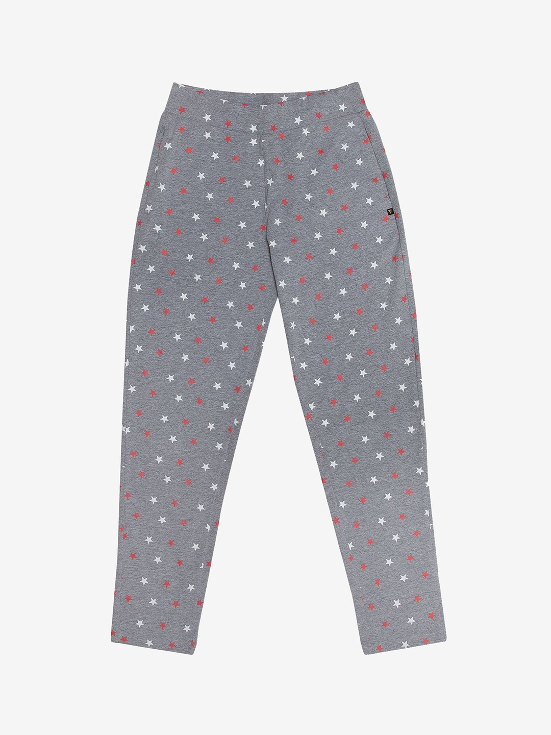 

PROTEENS Women Printed Cotton Mid Rise Track Pants, Grey