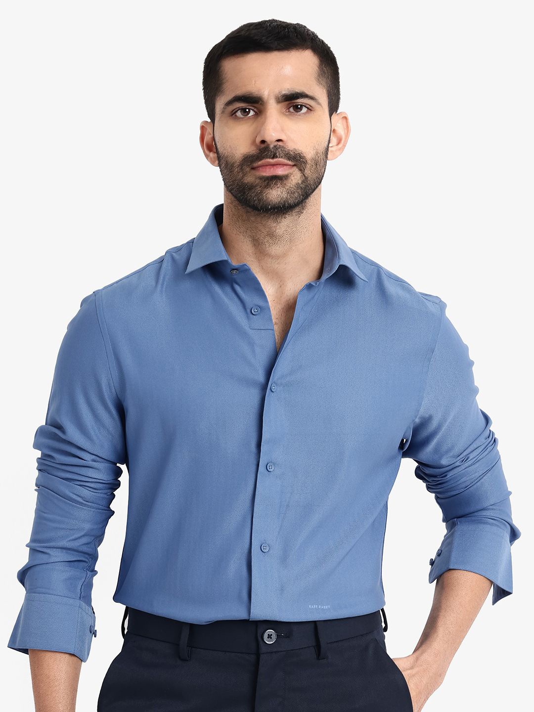 

RARE RABBIT Men Comfort Opaque Casual Shirt, Blue