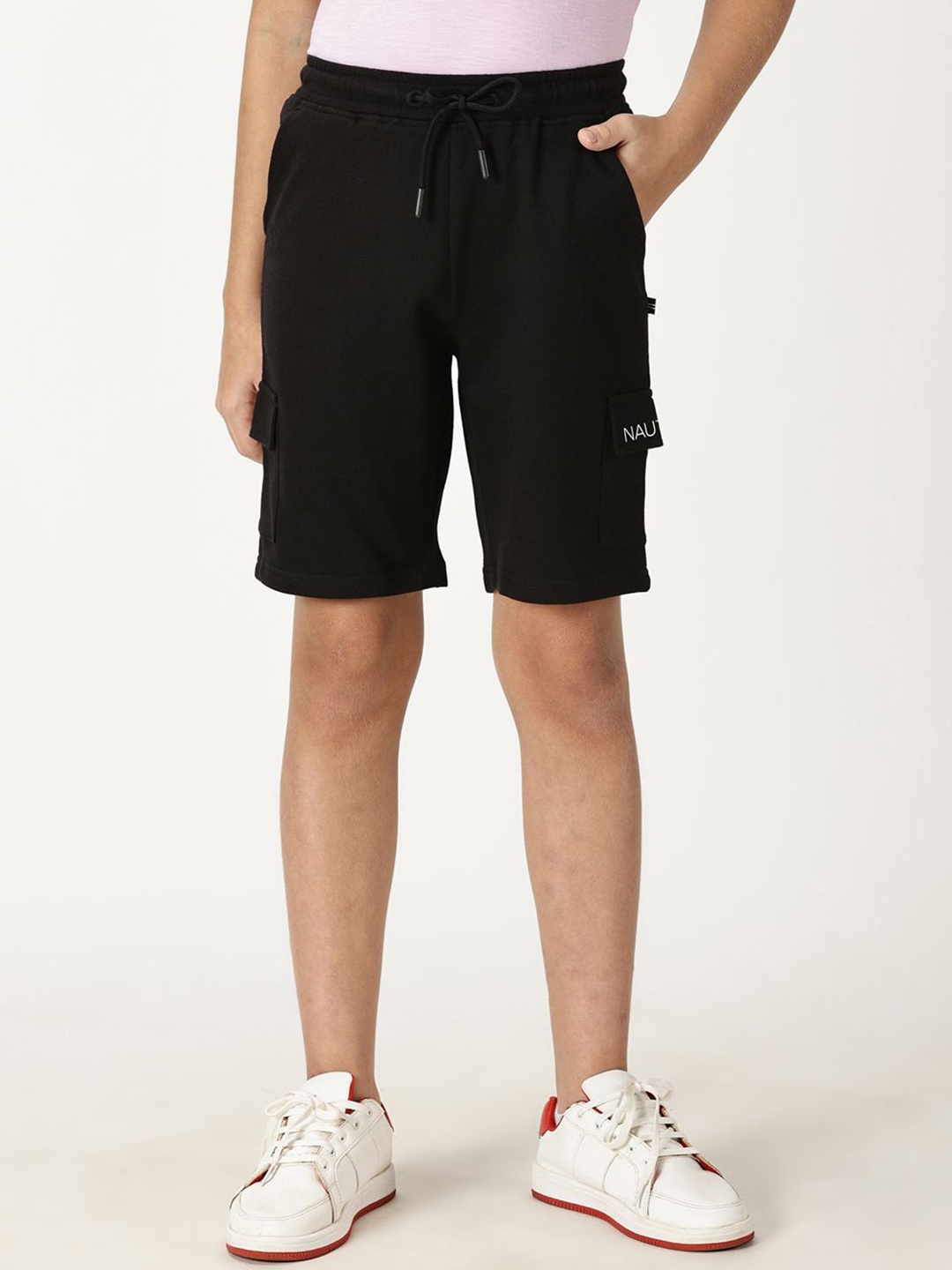 

Nautica Boys Regular Fit Knitted Cargo Shorts, Black