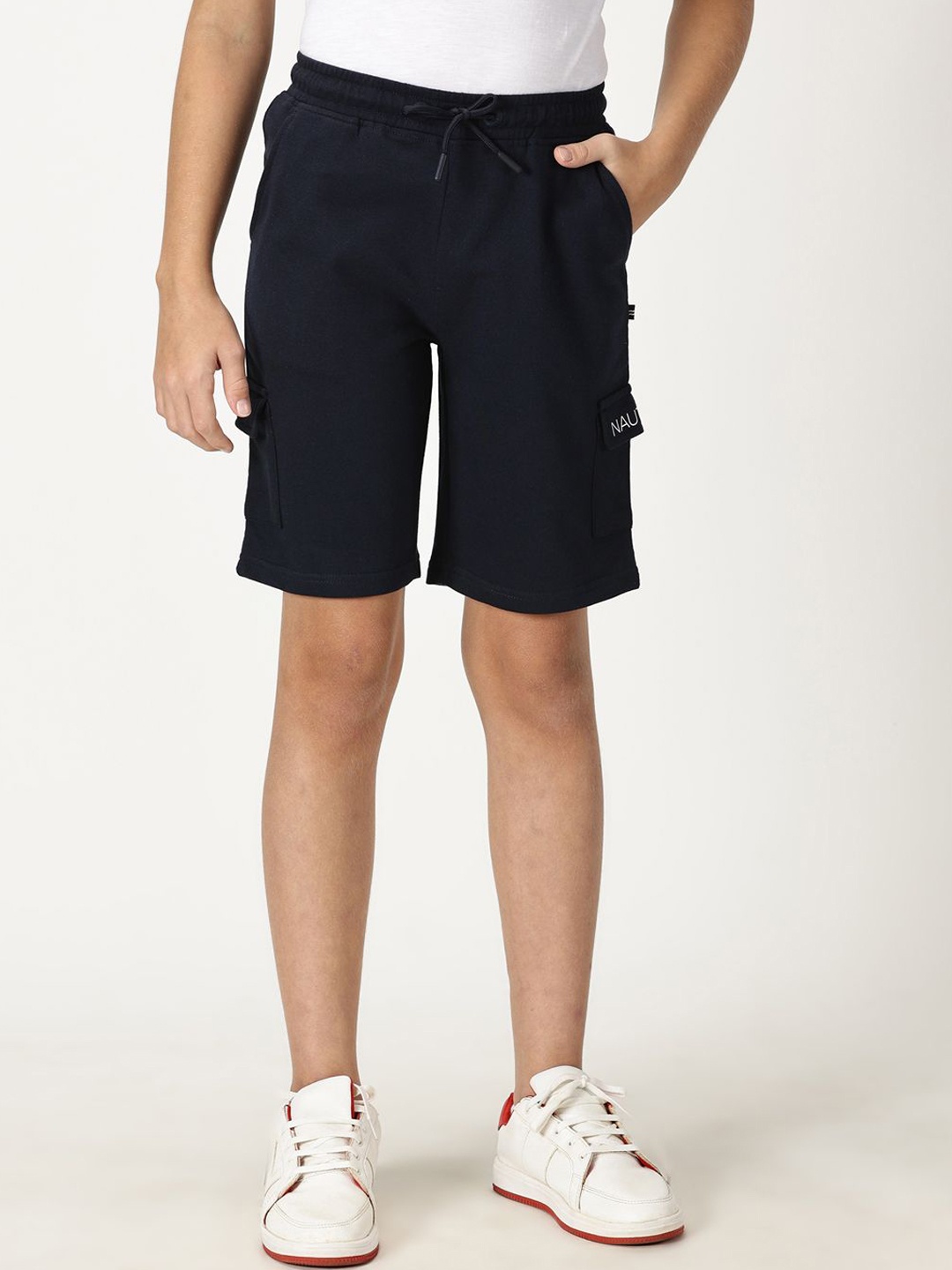 

Nautica Boys Knitted Regular Fit Cargo Shorts, Black
