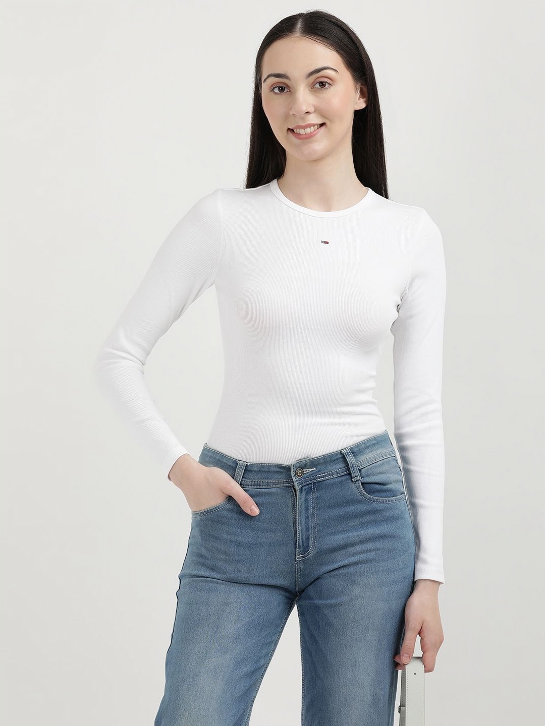 

Tommy Hilfiger Women Slim Fit T-shirt, White
