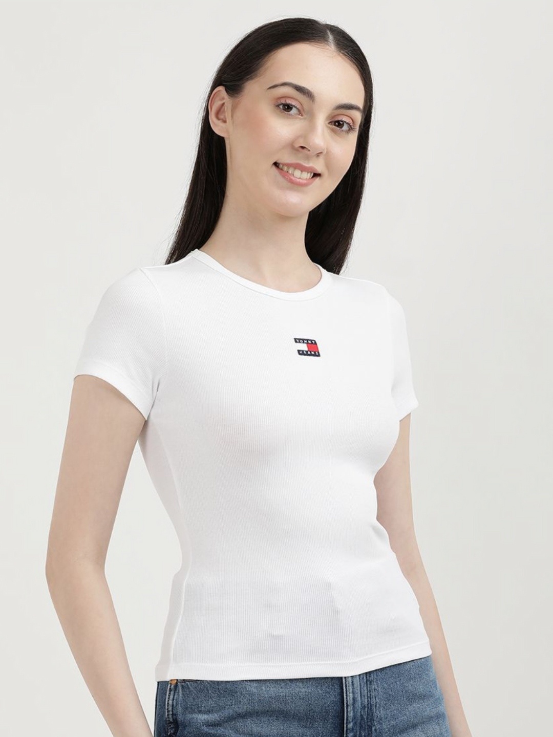 

Tommy Hilfiger Round Neck Slim Fit T-shirt, White