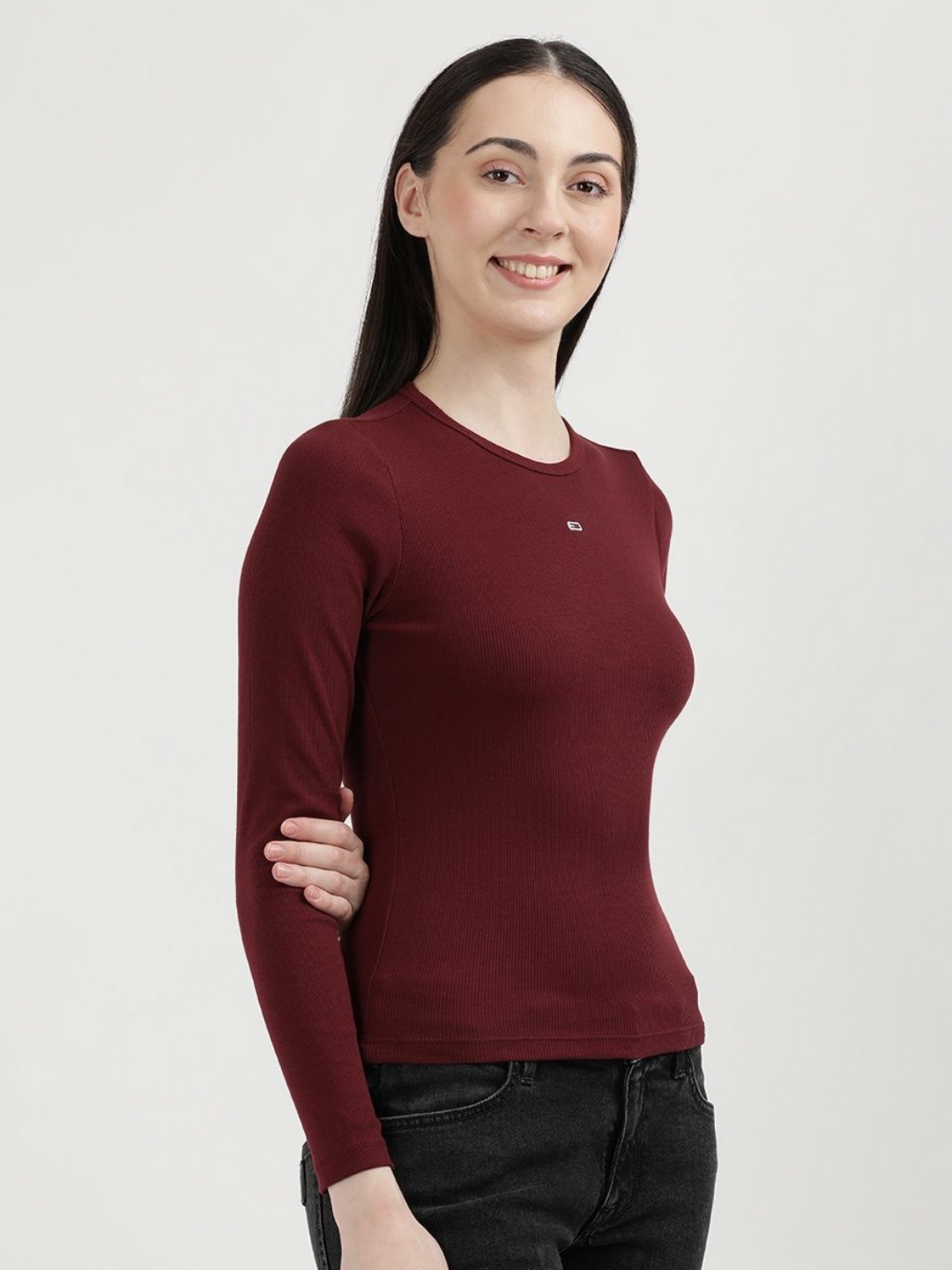 

Tommy Hilfiger Women Slim Fit T-shirt, Purple